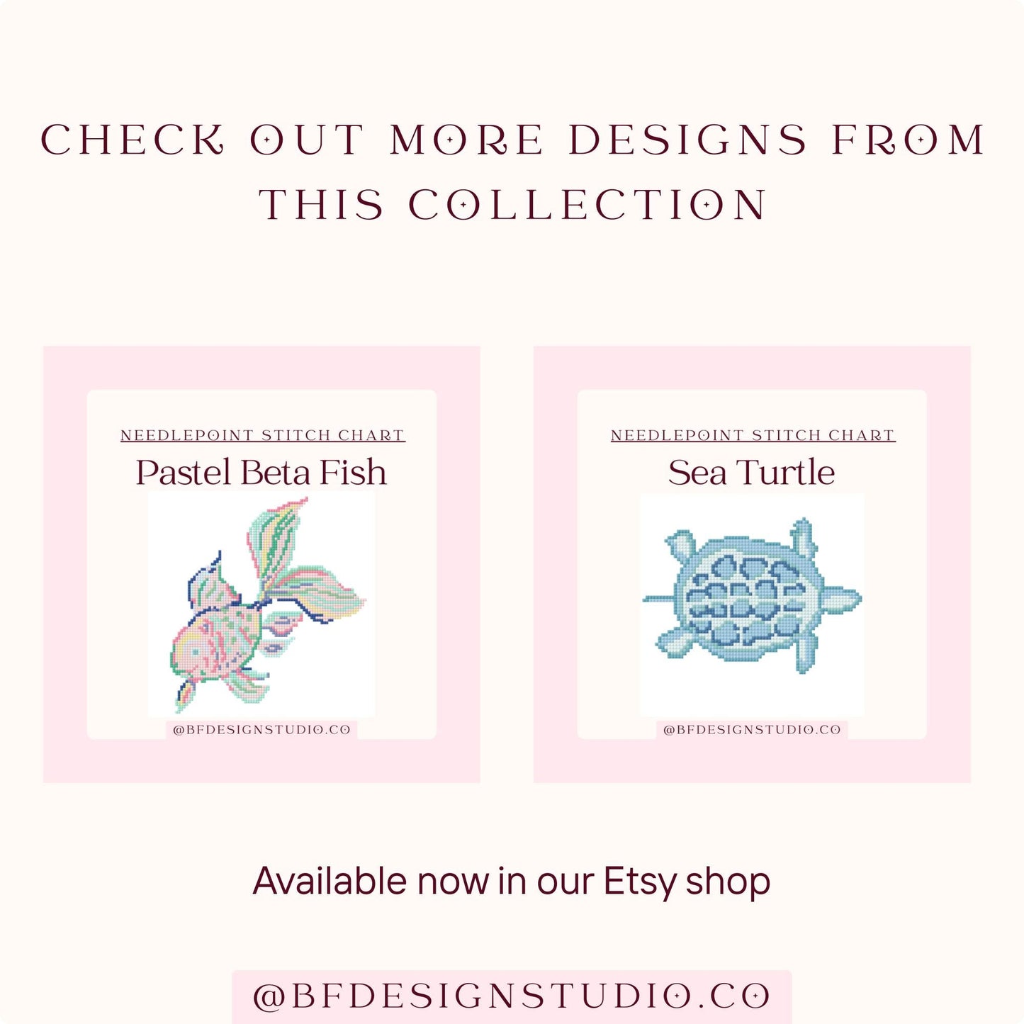 Pastel Sea Shell - Needlepoint Chart - 13 Mesh - 3" x 3" - Instant Download- Beginner-Friendly Coastal Stitch Pattern
