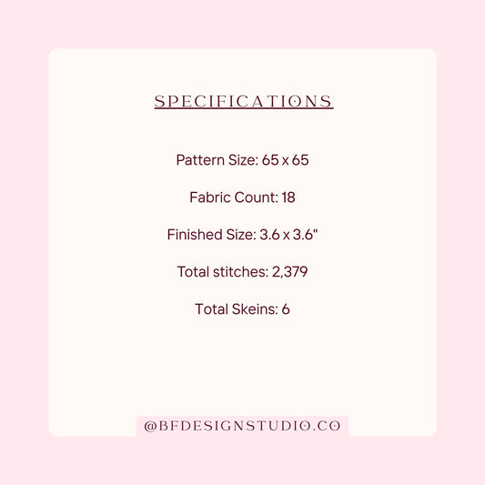 Blue Gingham Bow - Needlepoint chart - 3.6 x 3.6" - 18 Mesh - Instant Download - Beginner Friendly