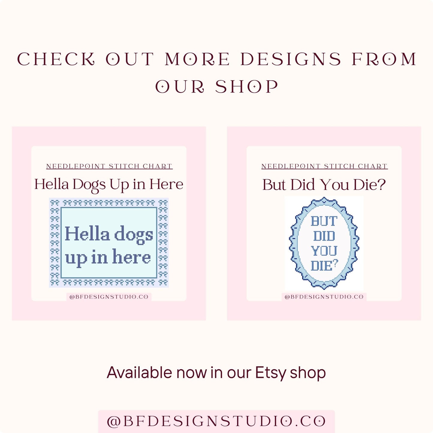 The Dogs Spot - Needlepoint Pillow Chart - 13 Mesh - 8.9 x 9.2" - Instant Download - Beginner Friendly