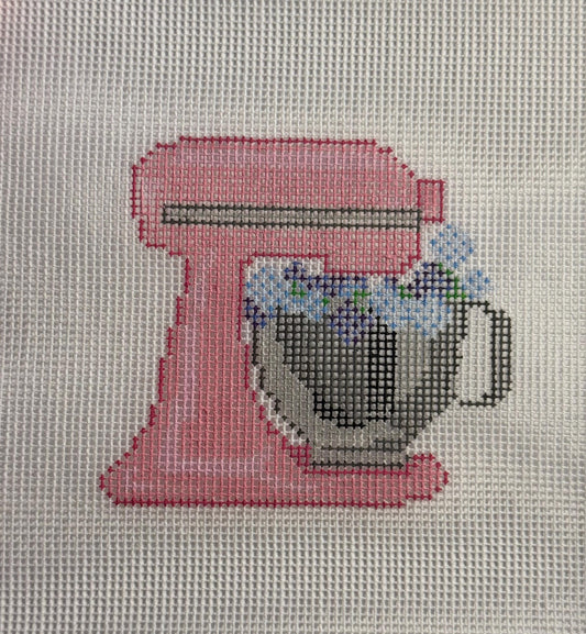 Kitchen Aid - Needlepoint canvas - 18 Mesh - Hand painted - 3" x 3"