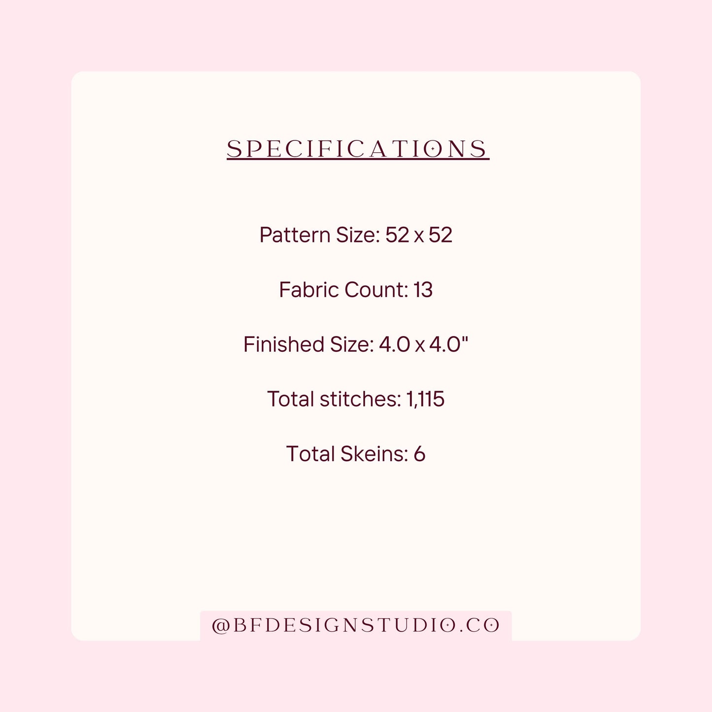 Cherries & Bow - Needlepoint Chart - 13 mesh - 4" x 4"- Instant Digital Download