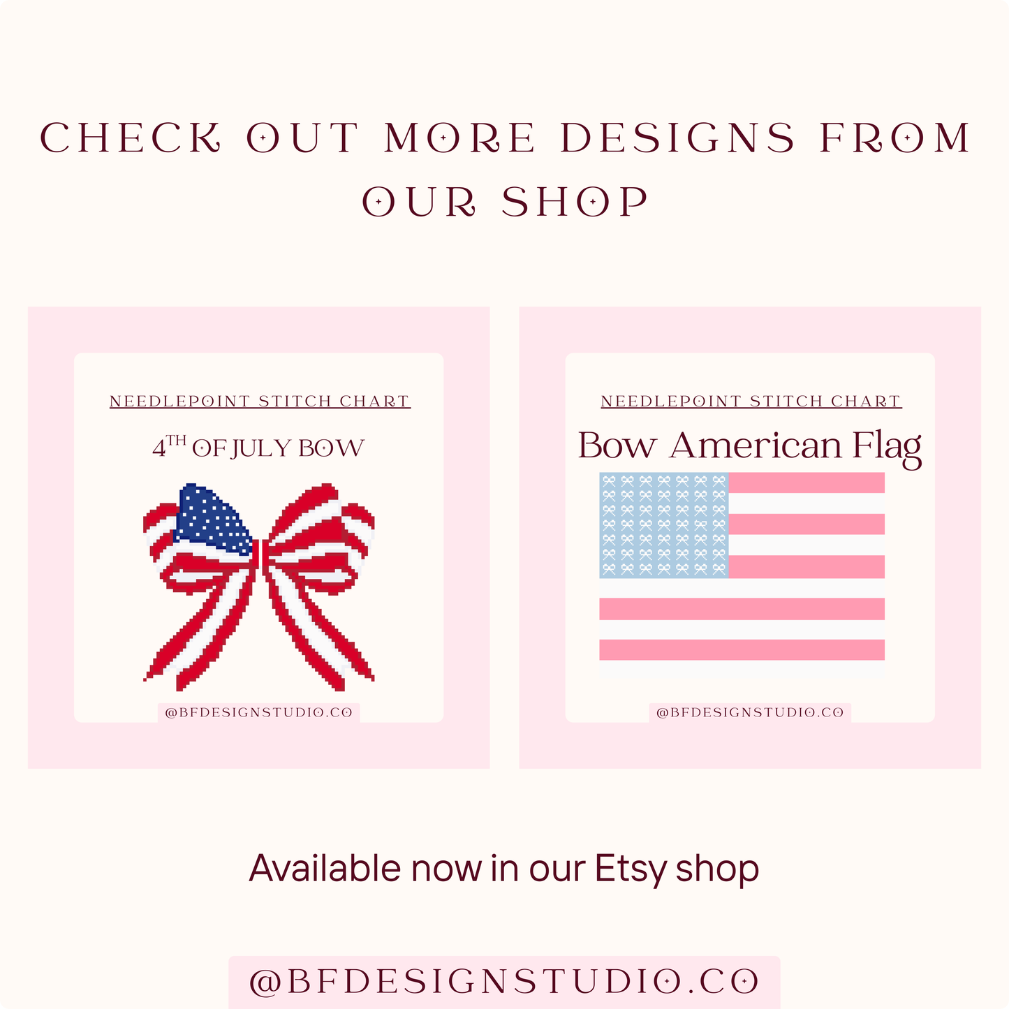 4th of July Golden Retriever - Needlepoint Chart - 18 Mesh - 3.4 x 2.6" - PDF Download