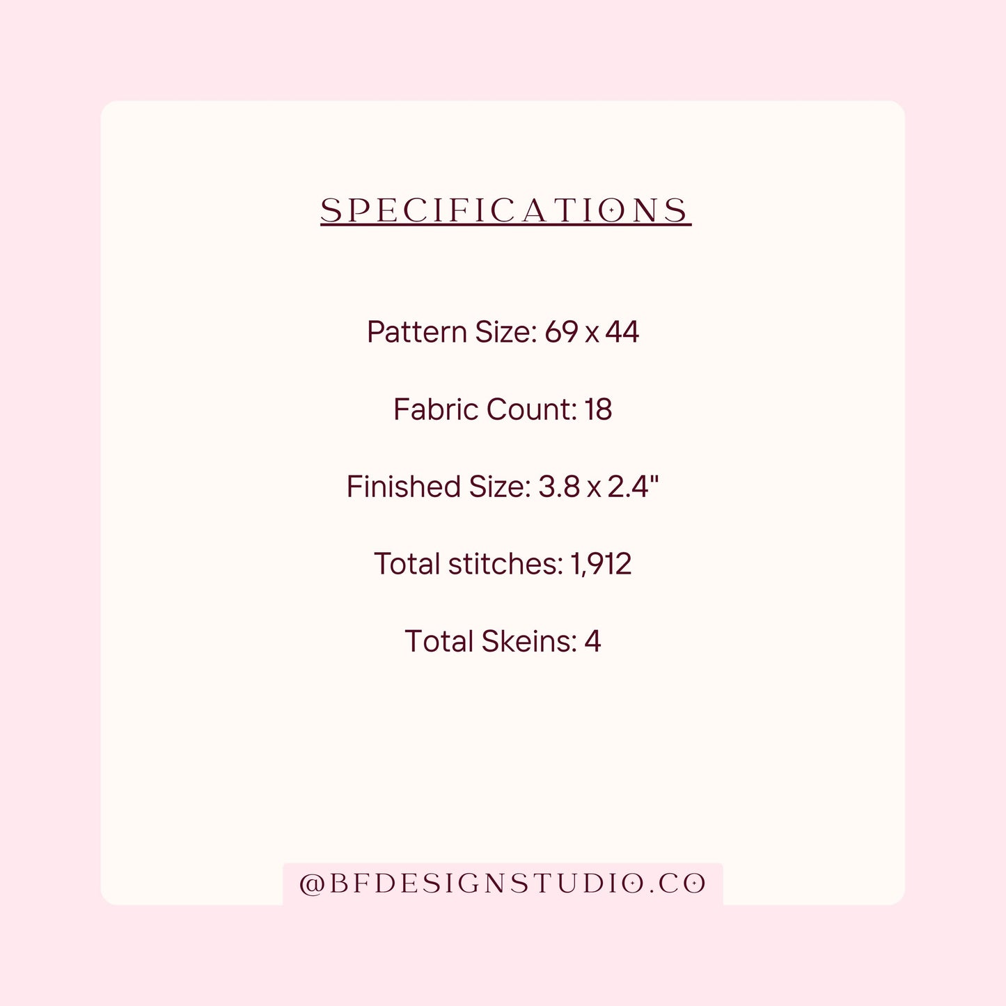 Pink Cowboy Hat Needlepoint Chart - 18 Mesh - 3.8 x 2.4" - Beginner Friendly - Instant Downloadable PDF